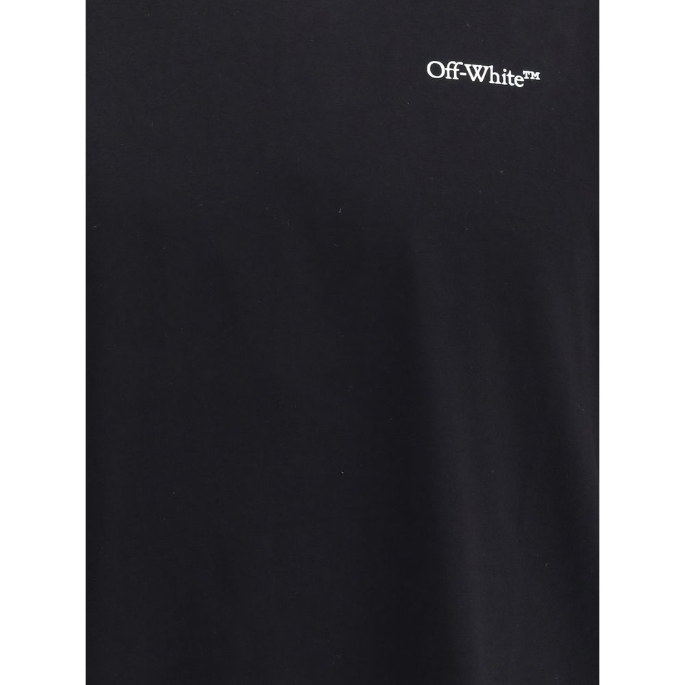 Off-White – Kastenförmiges T-Shirt mit Scribble-Diag-Print