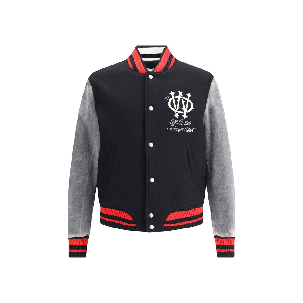 Off-White Gothic OW Collegejacke aus Wolle