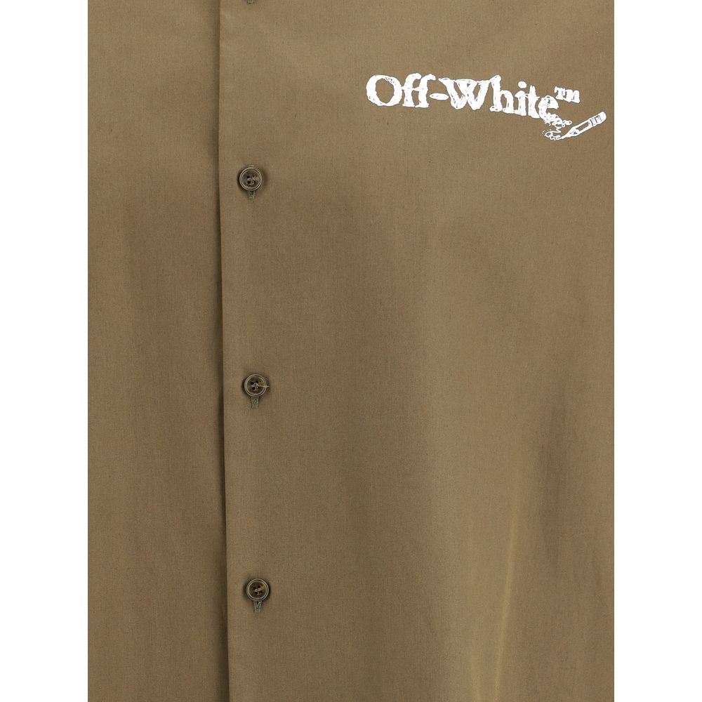 Off-White Bowlinghemd aus Popeline