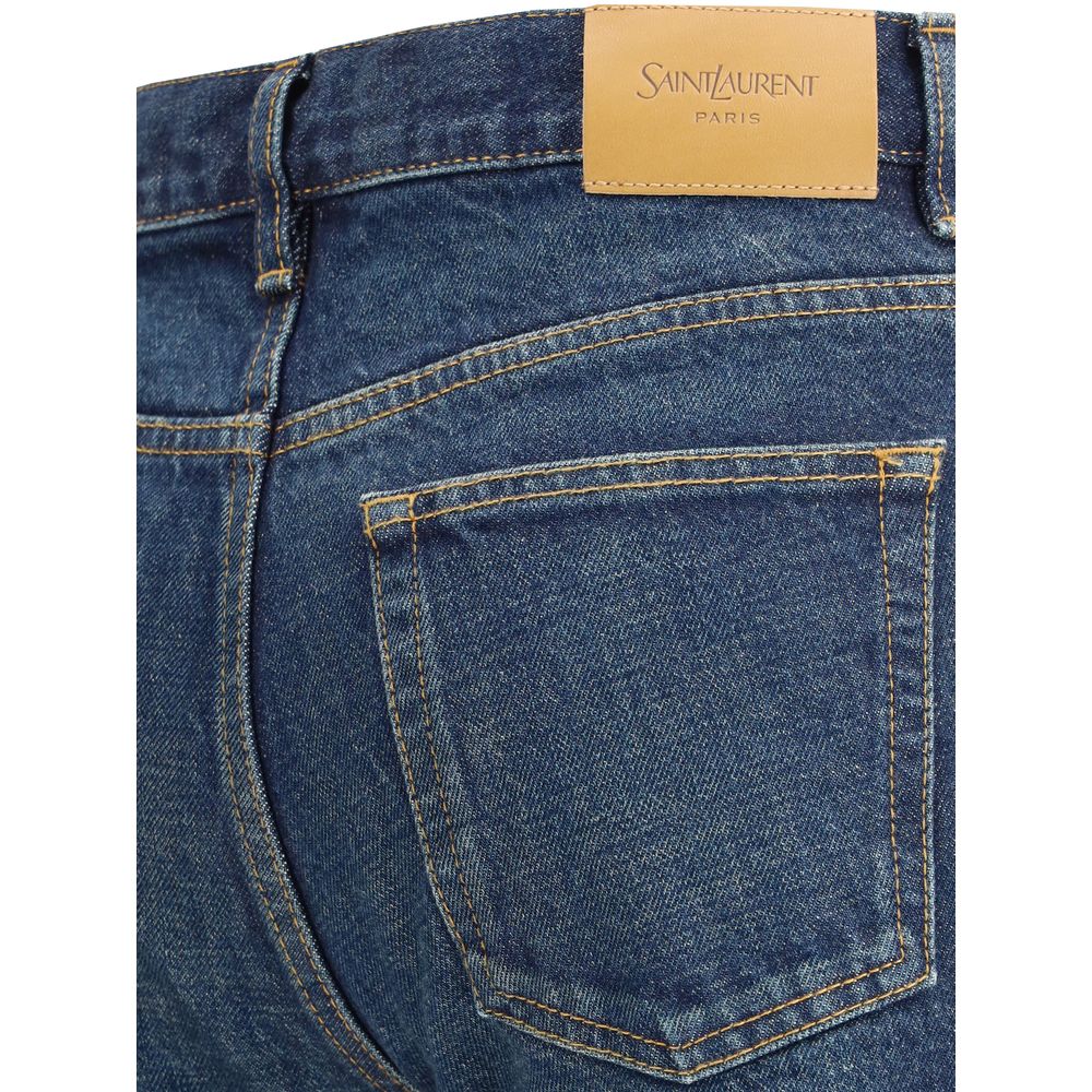 Saint Laurent Nico Low-Rise-Jeans