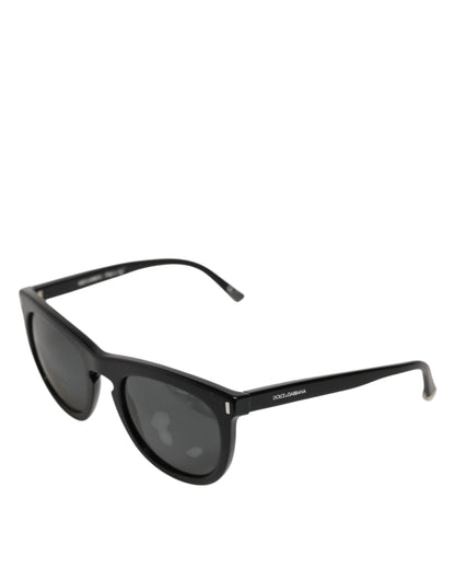 Dolce &amp; Gabbana DG4281 Schwarze Sonnenbrille mit rundem Rahmen und Vollrand