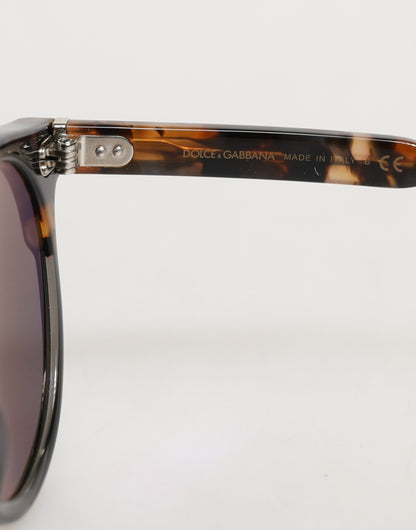 Dolce &amp; Gabbana DG4334B Sonnenbrille mit rundem Rahmen in Braun mit Schildpatt-Optik