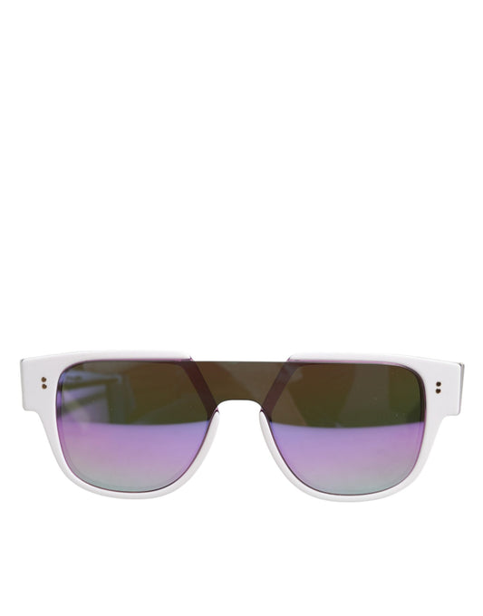 Dolce &amp; Gabbana DG4356F Sonnenbrille im Pilotenstil aus weißem Acetat