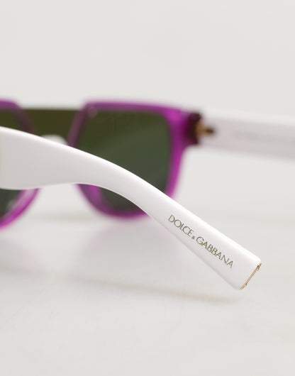 Dolce &amp; Gabbana DG4356F Sonnenbrille im Pilotenstil aus weißem Acetat