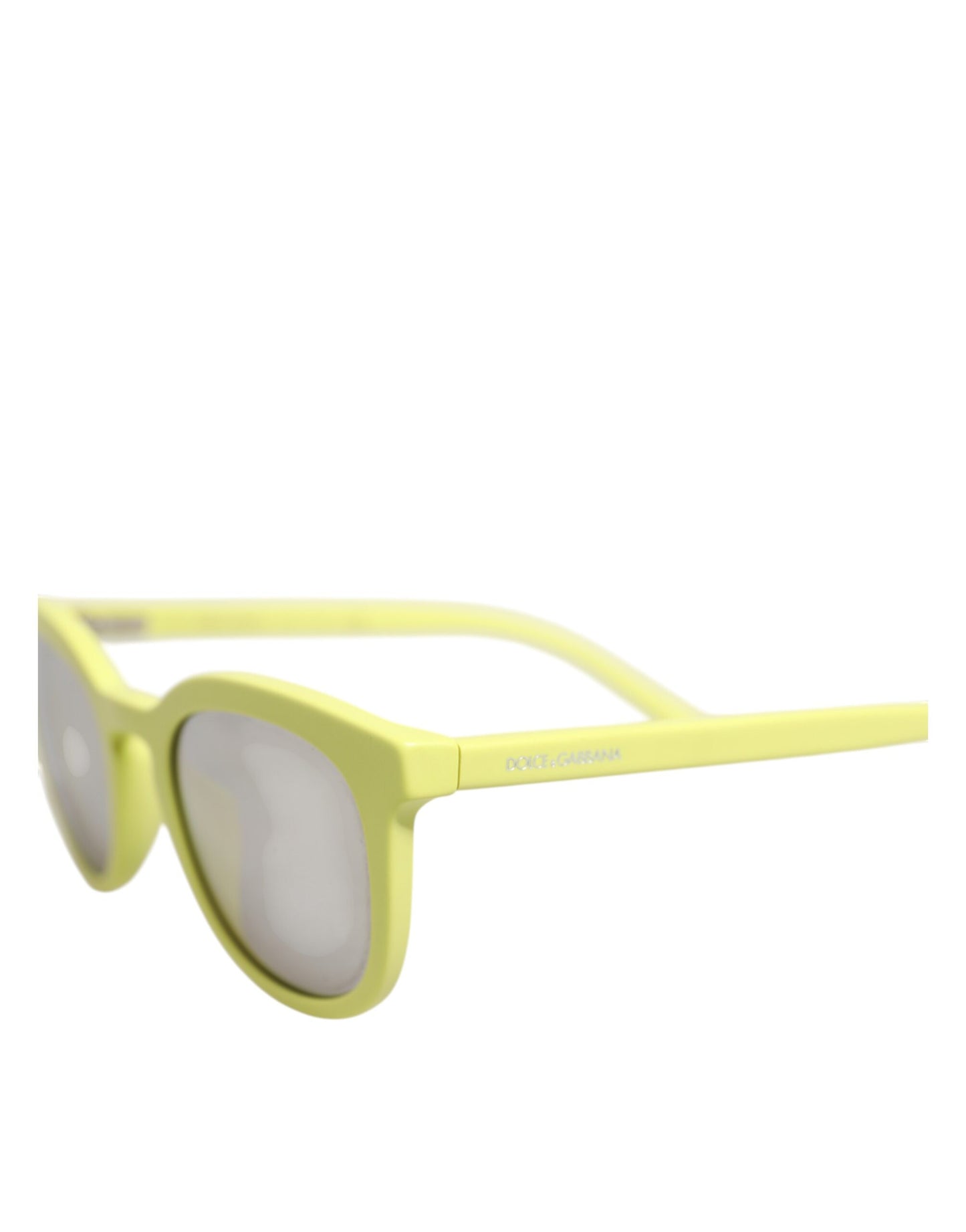 Dolce &amp; Gabbana DG4324 Sonnenbrille mit gelbem Rahmen und verspiegelten Gläsern
