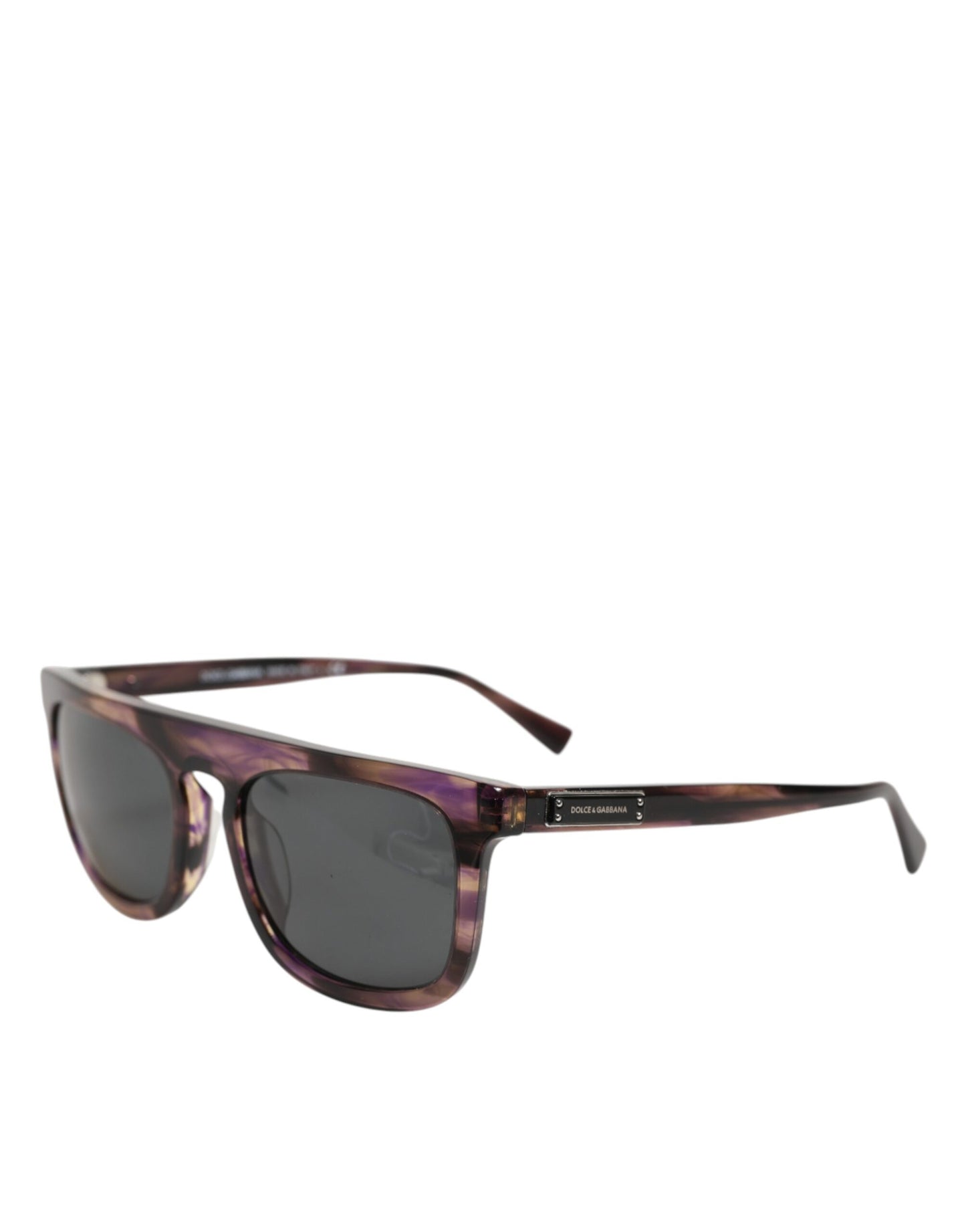 Dolce &amp; Gabbana DG4390F – Sonnenbrille mit Vollrand und runden Acetatgläsern in Havanna
