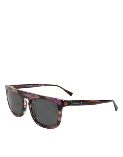 Dolce &amp; Gabbana DG4390F – Sonnenbrille mit Vollrand und runden Acetatgläsern in Havanna