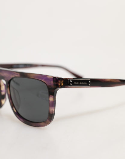 Dolce &amp; Gabbana DG4390F – Sonnenbrille mit Vollrand und runden Acetatgläsern in Havanna
