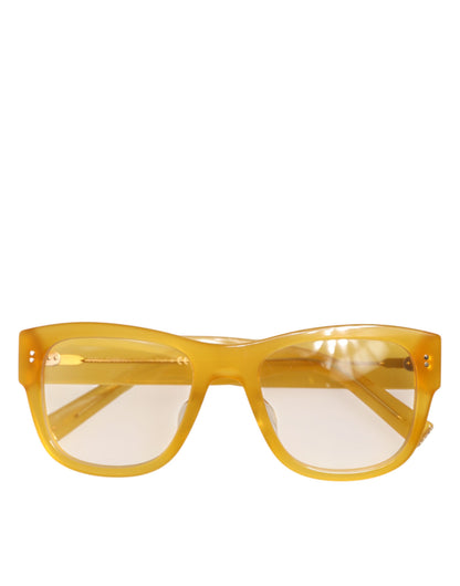Dolce &amp; Gabbana – Exzentrische Sonnenbrille aus gelbem Acetat
