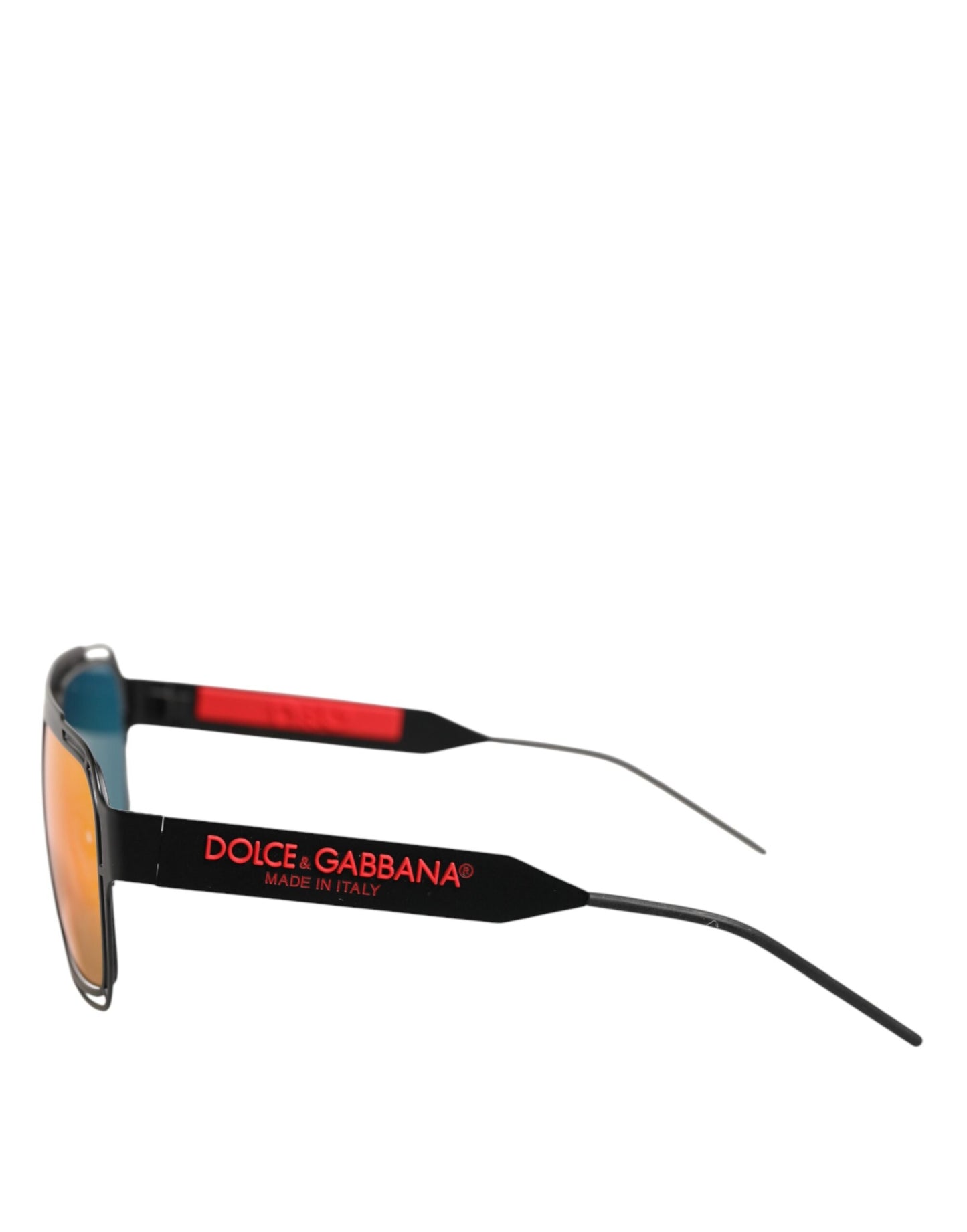 Dolce &amp; Gabbana – Sonnenbrille mit Pilotengestell aus schwarzem Metall
