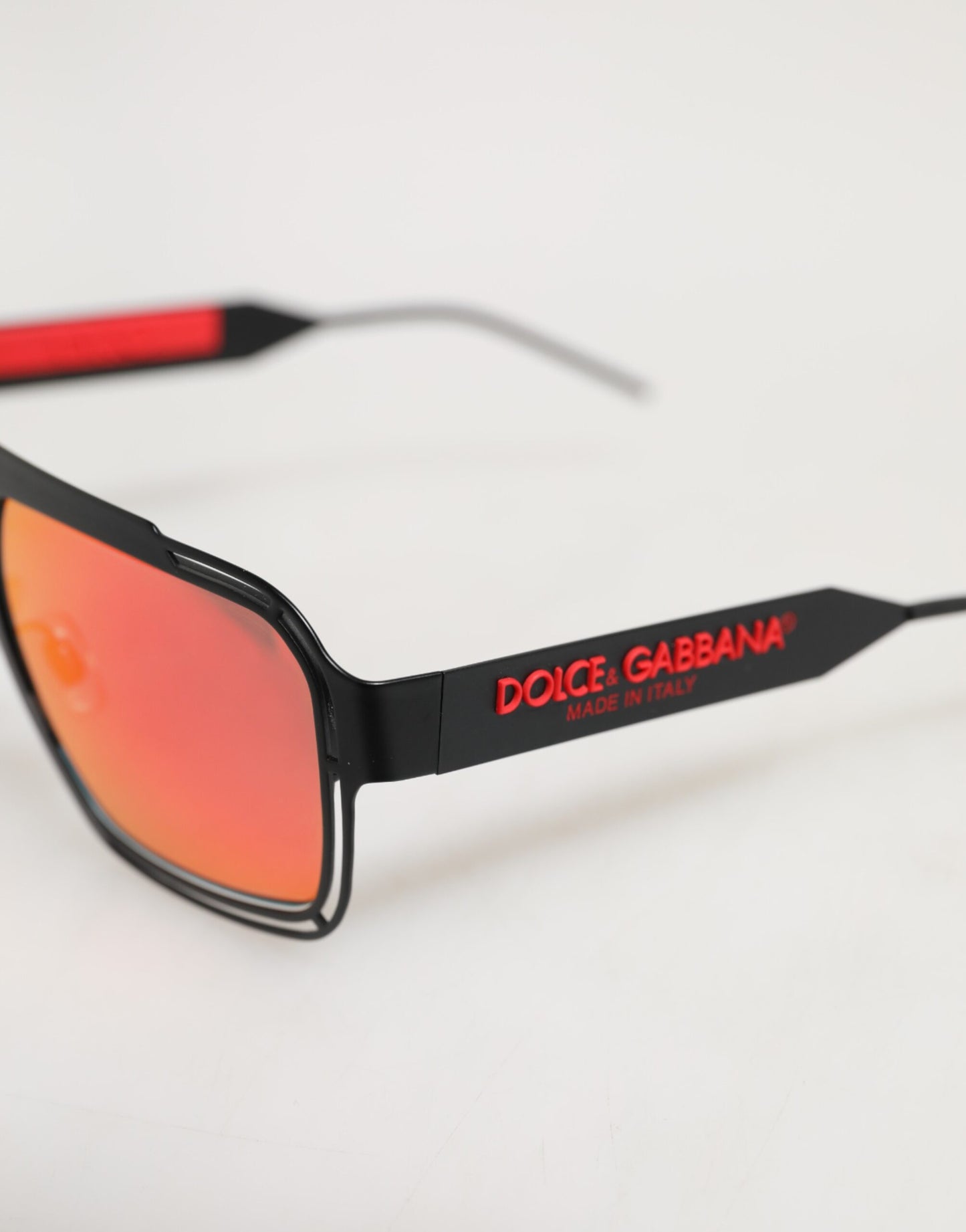 Dolce &amp; Gabbana – Sonnenbrille mit Pilotengestell aus schwarzem Metall