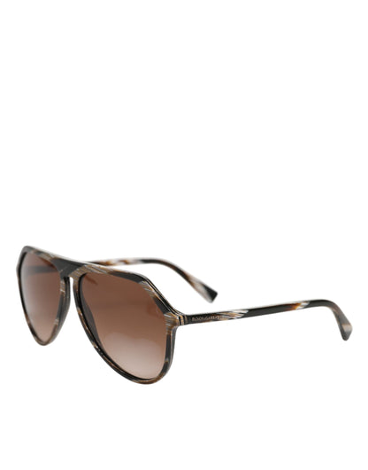 Dolce &amp; Gabbana – Pilotensonnenbrille aus Acetat mit Vollrand in Braun