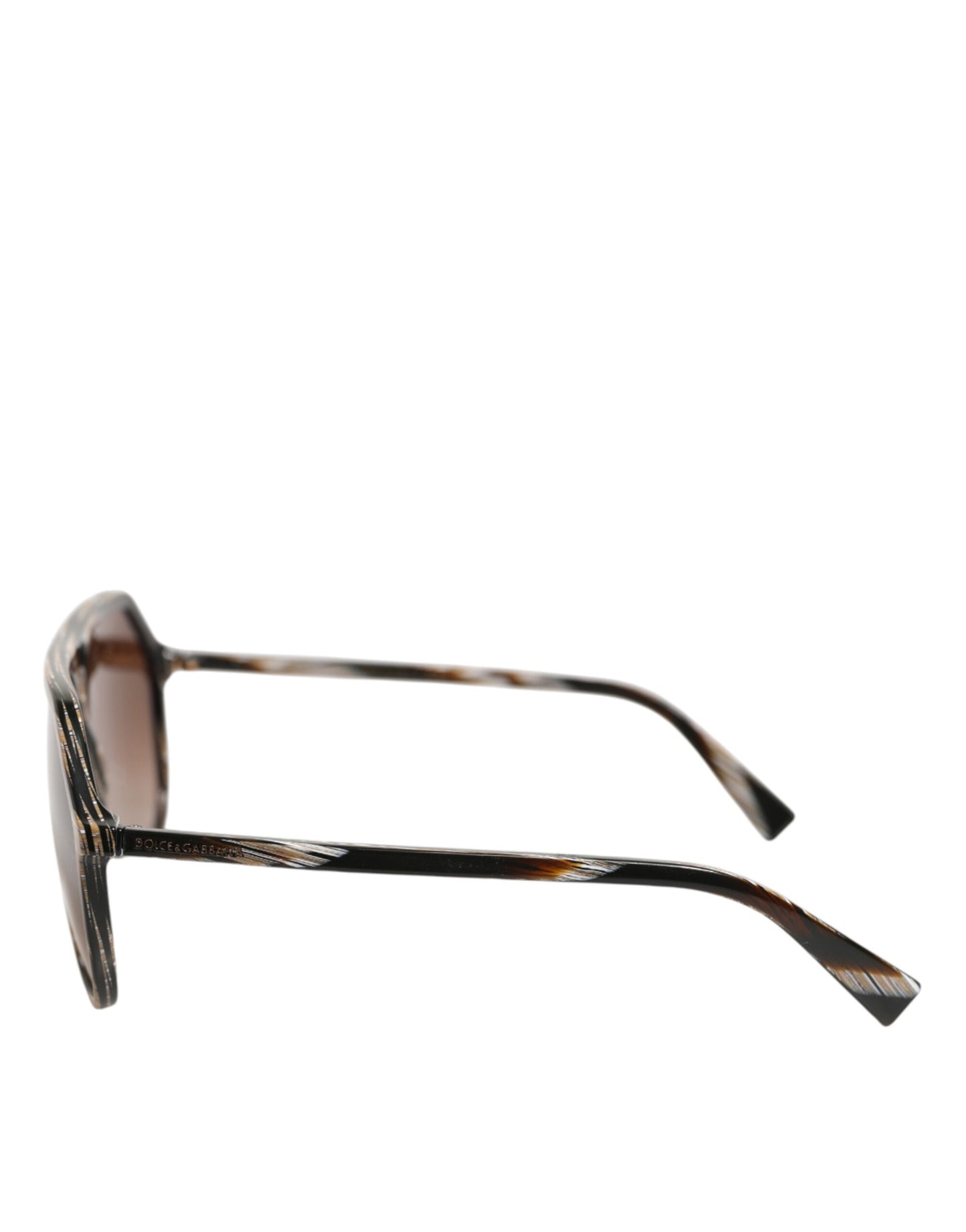 Dolce &amp; Gabbana – Pilotensonnenbrille aus Acetat mit Vollrand in Braun