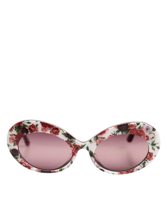 Dolce &amp; Gabbana – Ovale Sonnenbrille aus Acetat mit Blumendruck