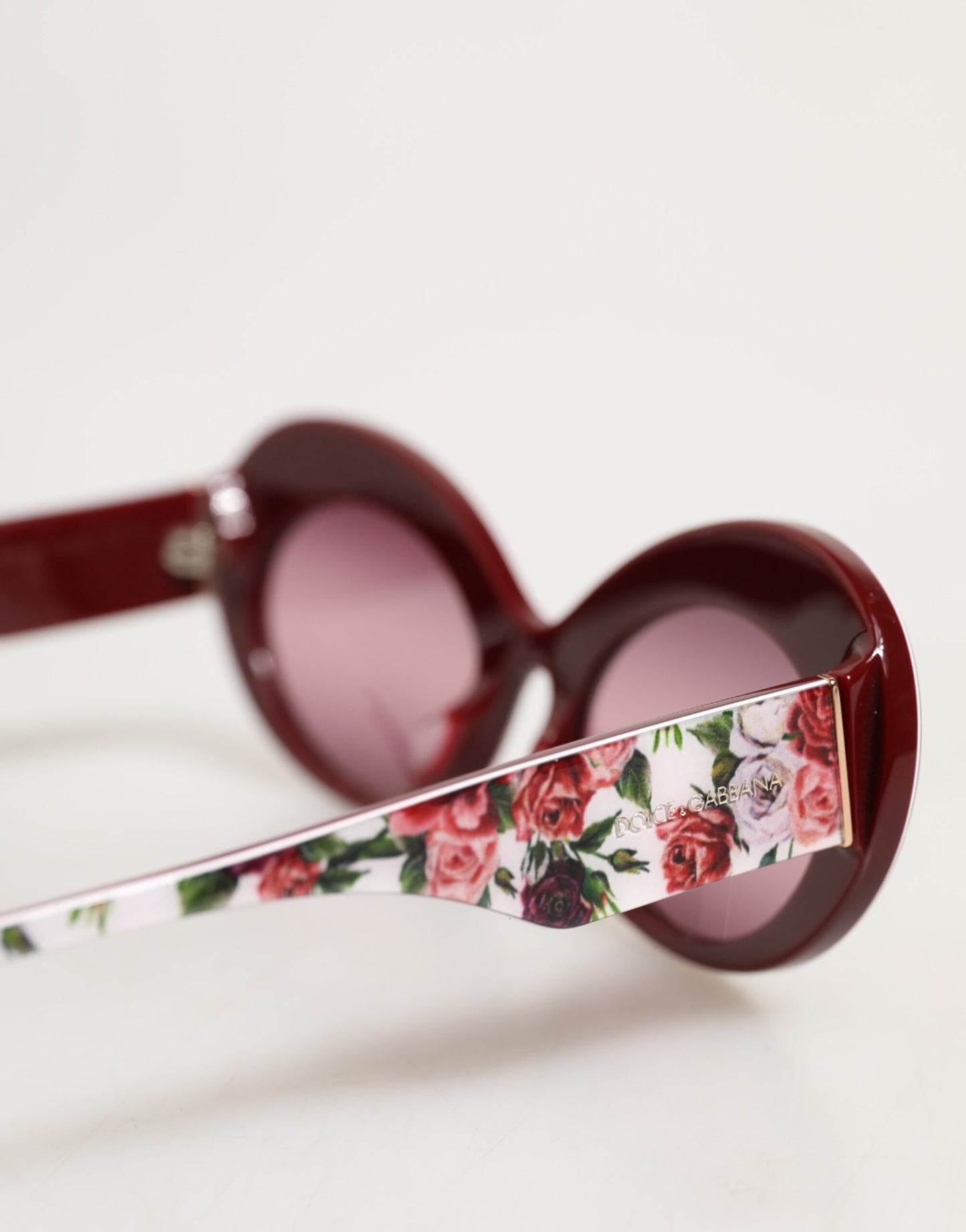 Dolce &amp; Gabbana – Ovale Sonnenbrille aus Acetat mit Blumendruck