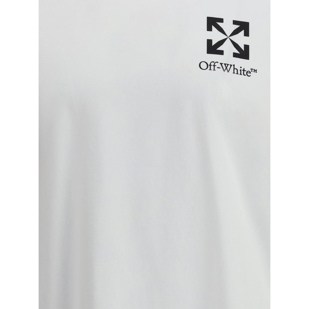 Off-White T-Shirt mit kleinem Pfeil
