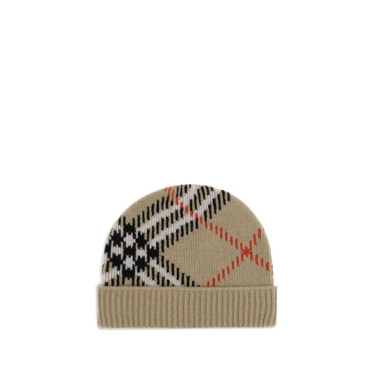 Burberry – Karierte Beanie-Mütze aus Kaschmirmischung