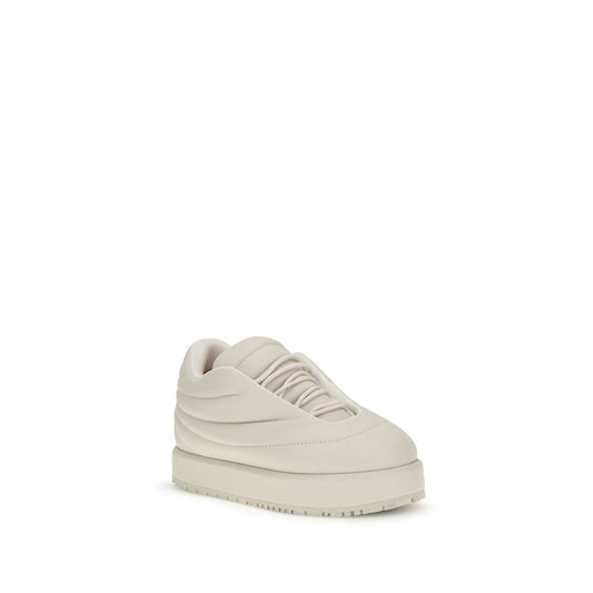 PDF Channel Cream Goatskin Platform Sneakers