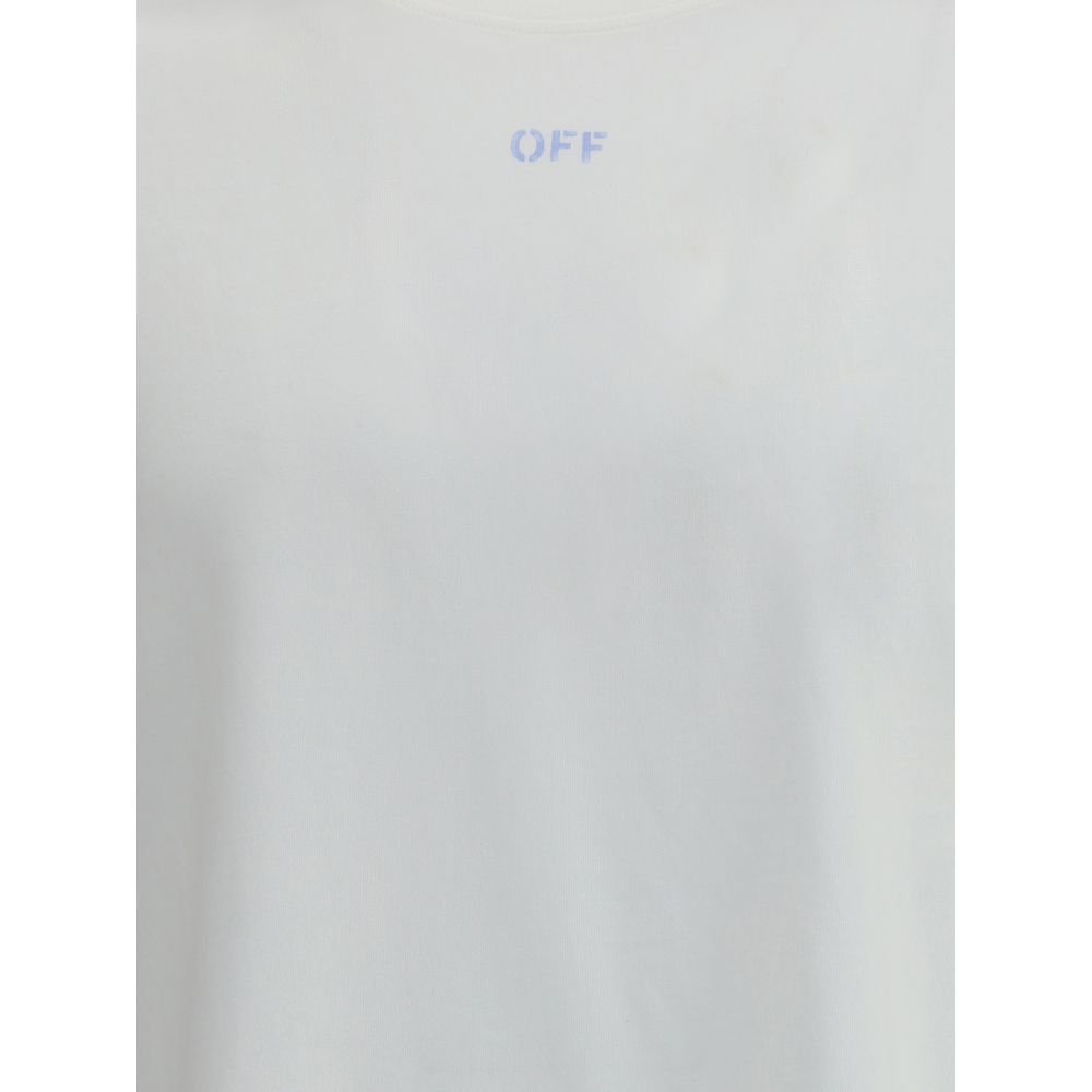 Off-White – T-Shirt mit Schablonenpfeil-Skate-Logo