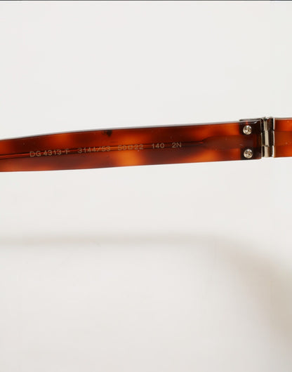 Dolce &amp; Gabbana DG4313F Sonnenbrille mit braunem Schildpatt-Pilotenrahmen
