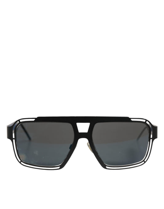 Dolce &amp; Gabbana – Sonnenbrille mit Pilotengestell aus schwarzem Metall