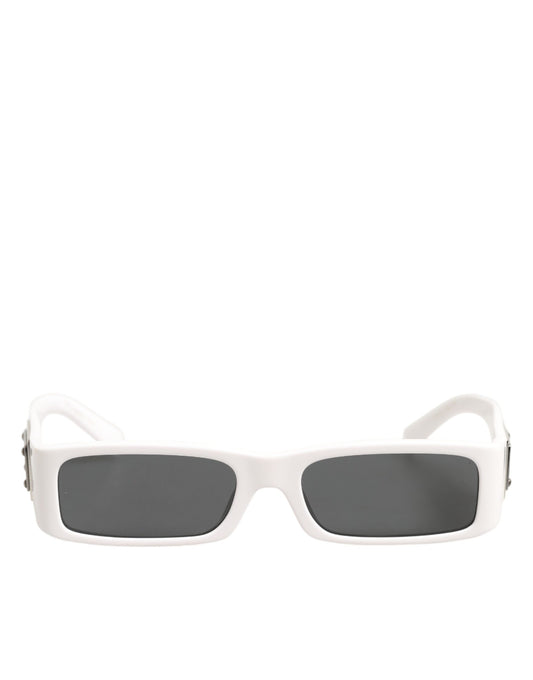 Dolce &amp; Gabbana – Re-Edition Shades Eyewear – Sonnenbrille mit weißem Rahmen