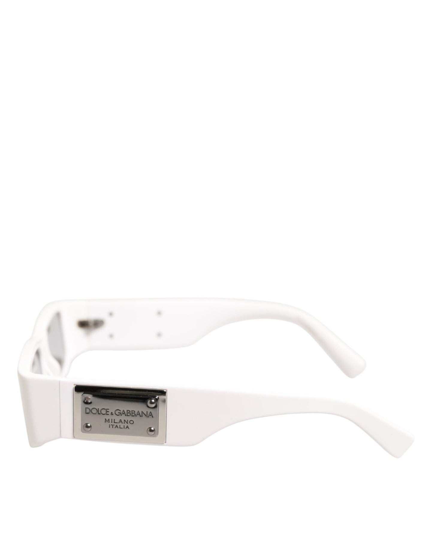 Dolce &amp; Gabbana – Re-Edition Shades Eyewear – Sonnenbrille mit weißem Rahmen