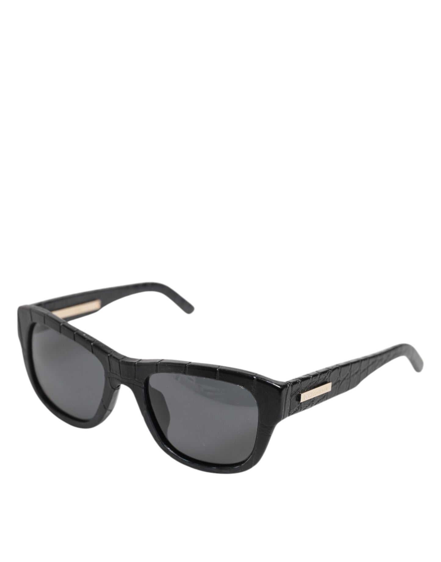 Dolce &amp; Gabbana DG4177 – Sonnenbrille mit getönten Gläsern und schwarzem Lederrahmen