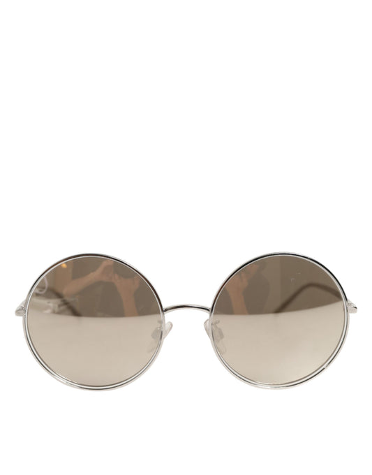 Dolce &amp; Gabbana DG2215K Sonnenbrille mit runden Metallrahmen in Silber