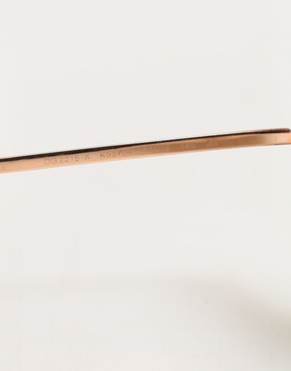 Dolce &amp; Gabbana DG2215K Sonnenbrille mit runden Gläsern aus goldenem Metall