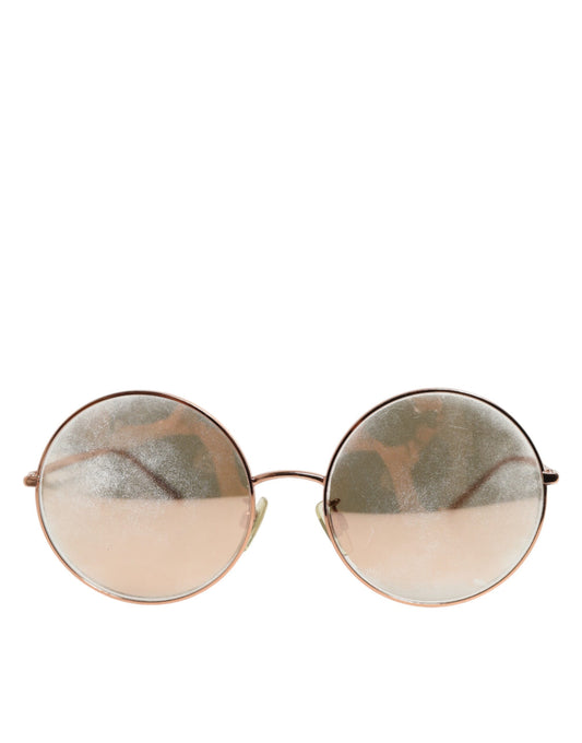 Dolce &amp; Gabbana DG2215K Sonnenbrille mit runden Gläsern aus goldenem Metall