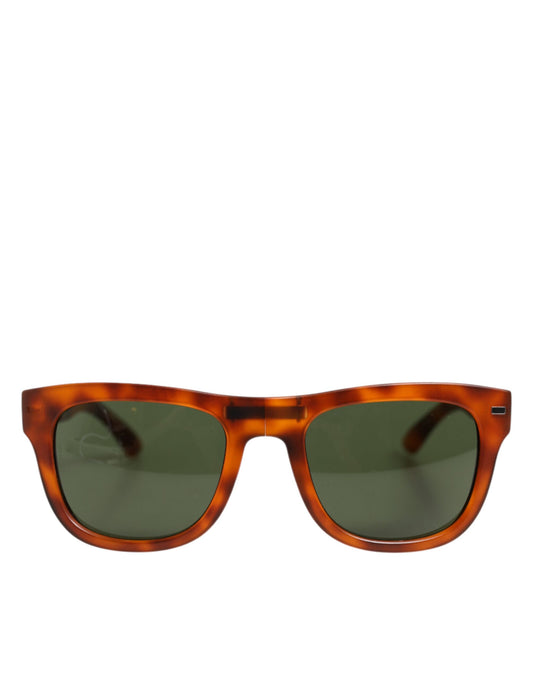 Dolce &amp; Gabbana DG6089 Havana Vollrand-Sonnenbrille mit runden Gläsern, faltbar