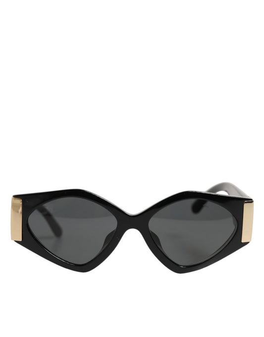 Dolce & Gabbana DG4396 Sonnenbrille mit unregelmäßigem Rahmen und grauem Farbverlauf in Schwarz