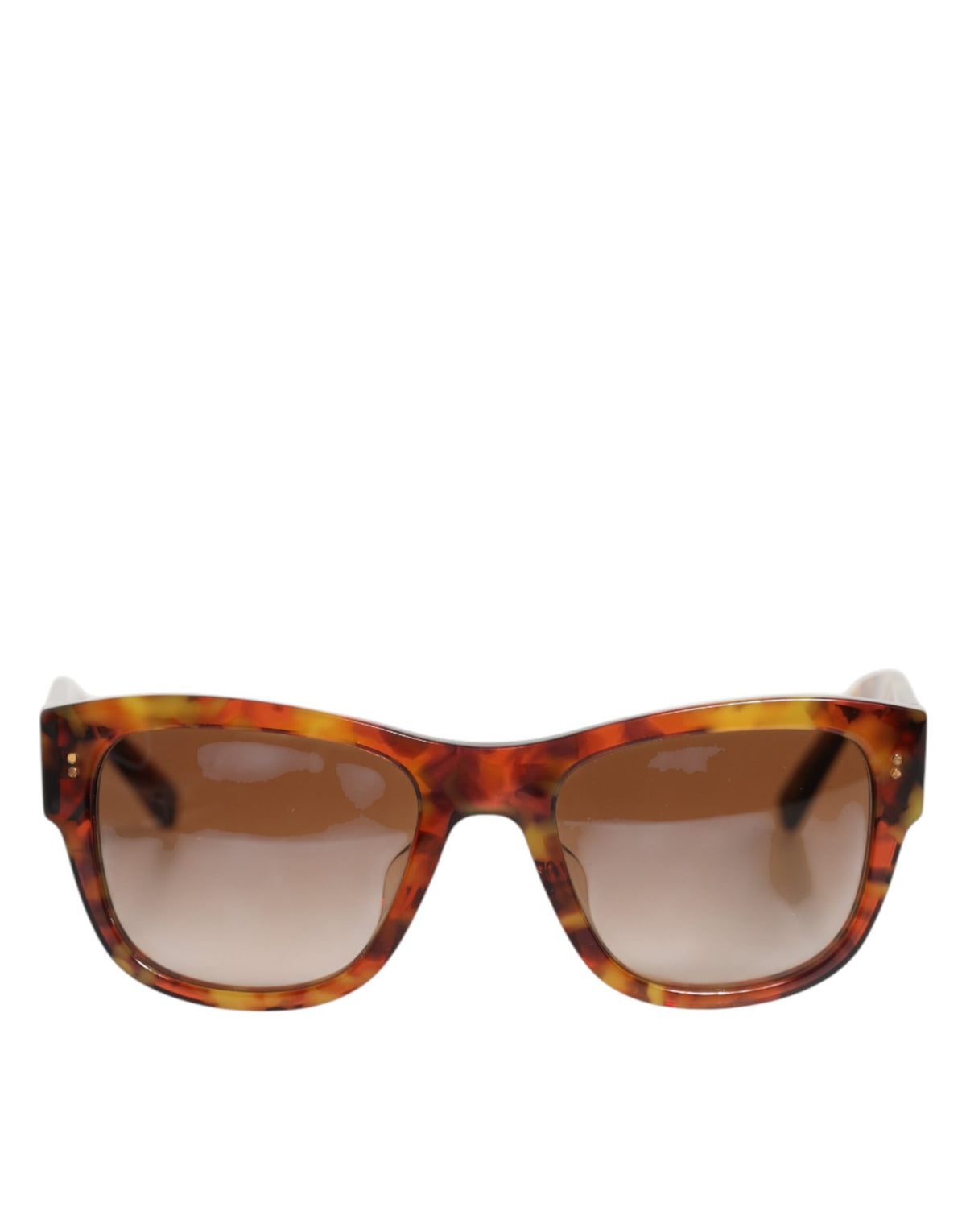Dolce &amp; Gabbana DG4338F Sonnenbrille mit Vollrand und runden Gläsern in Havannabraun