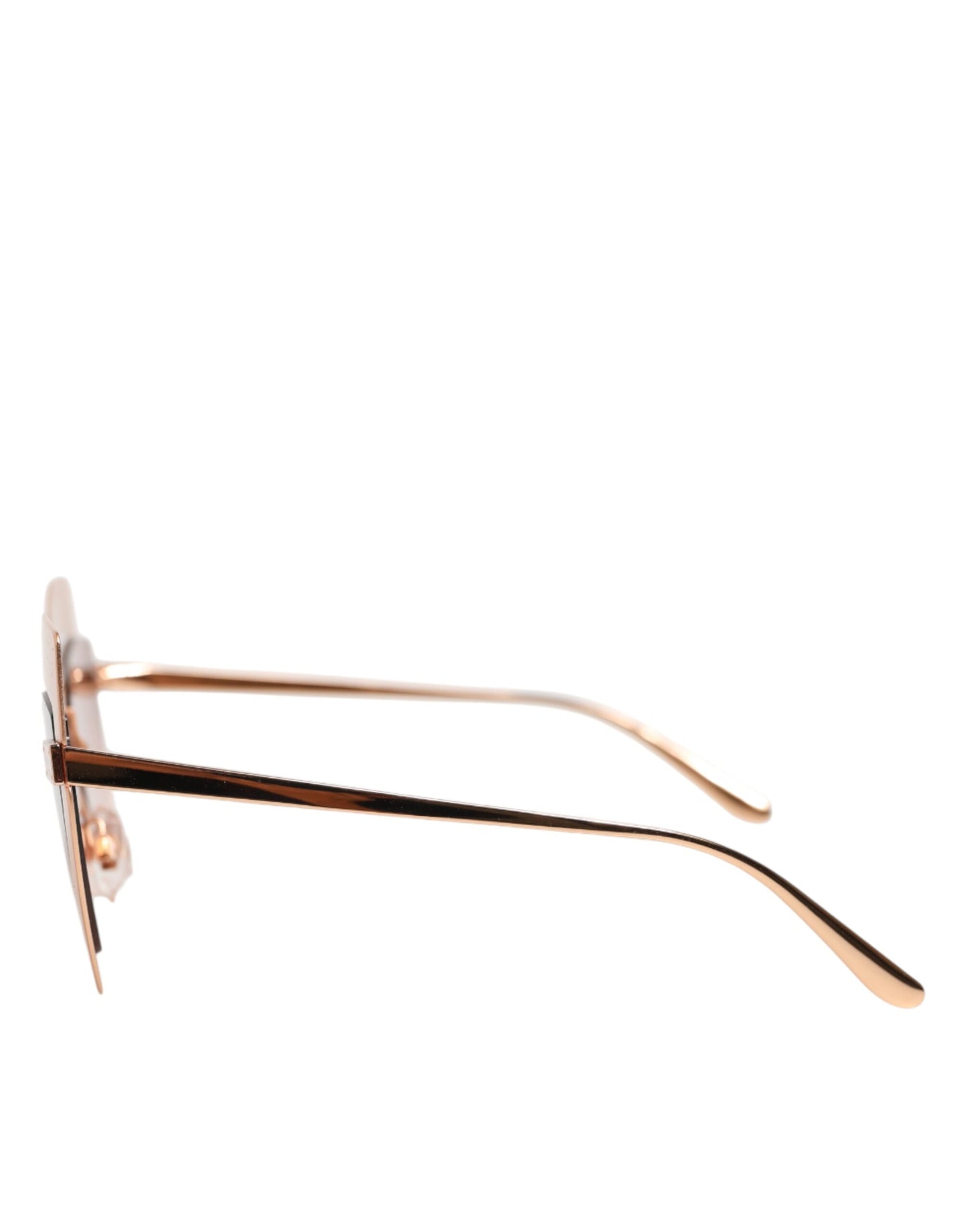 Dolce &amp; Gabbana DG2224 – Cat-Eye-Sonnenbrille mit unregelmäßigem Rahmen in Sand-Roségold