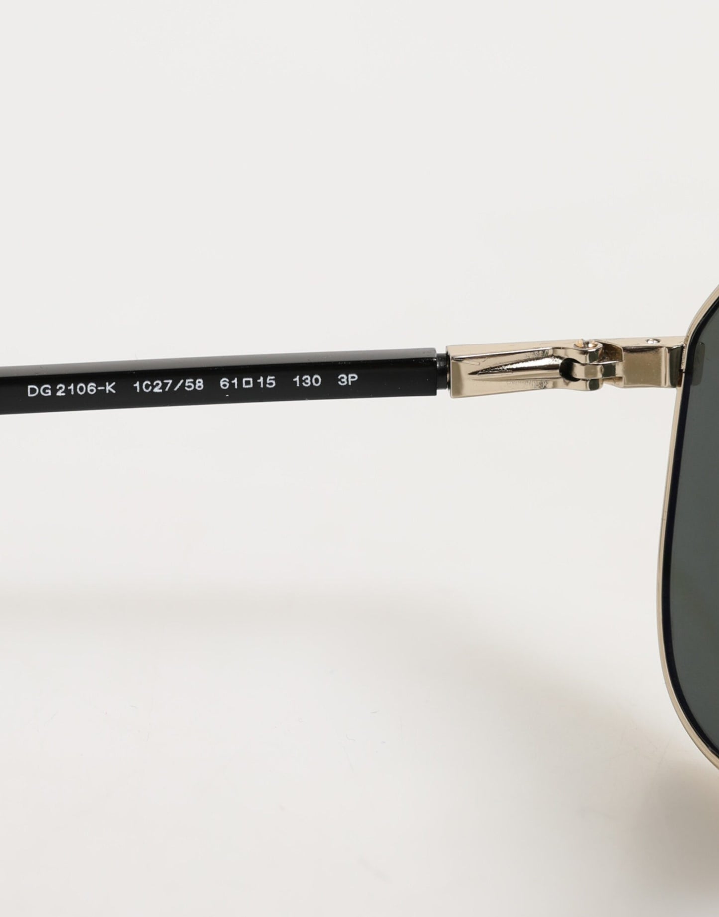 Dolce &amp; Gabbana DG2106K – Sonnenbrille mit polarisiertem Metallrahmen und schwarzer Vergoldung