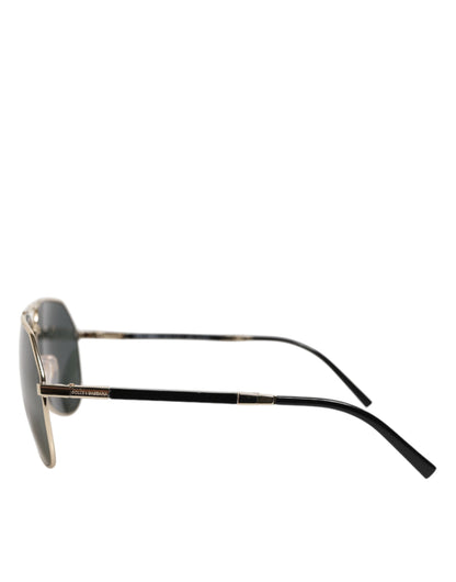 Dolce &amp; Gabbana DG2106K – Sonnenbrille mit polarisiertem Metallrahmen und schwarzer Vergoldung
