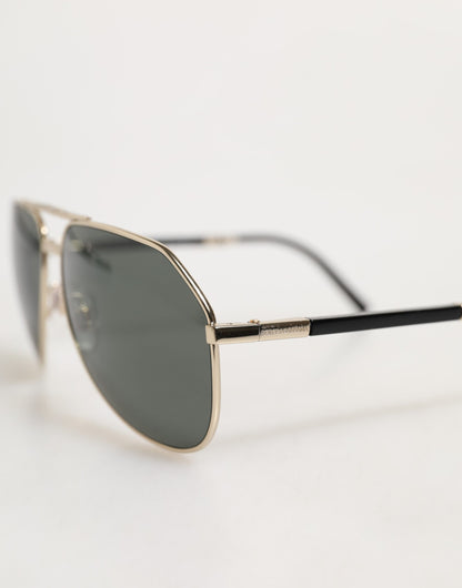 Dolce &amp; Gabbana DG2106K – Sonnenbrille mit polarisiertem Metallrahmen und schwarzer Vergoldung