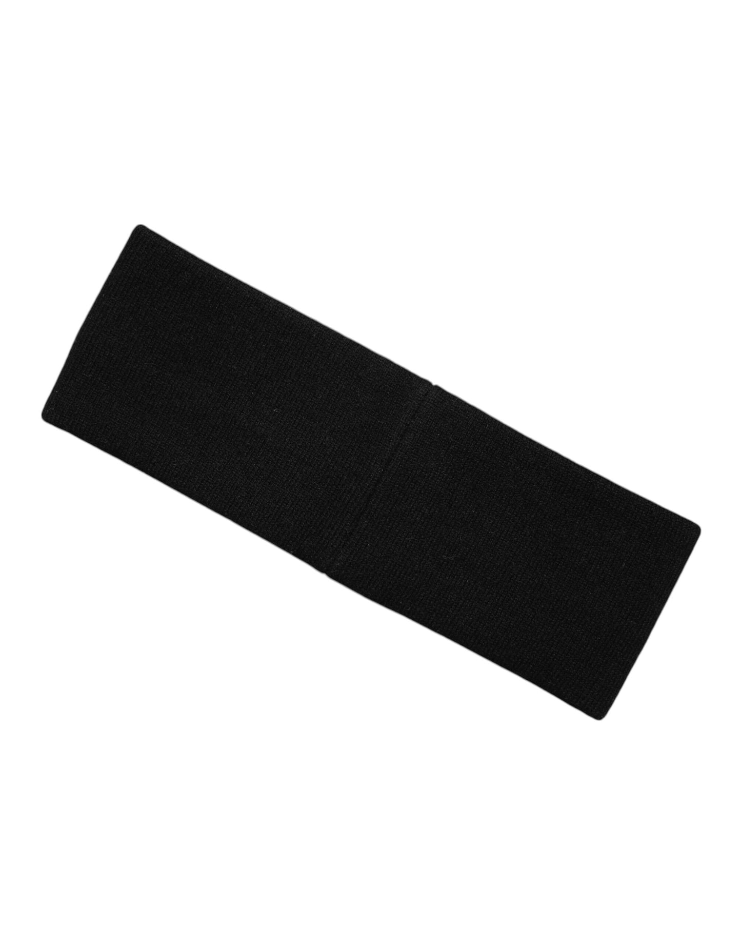 Dolce & Gabbana Black White Cashmere Headband DG Logo One Size Hat
