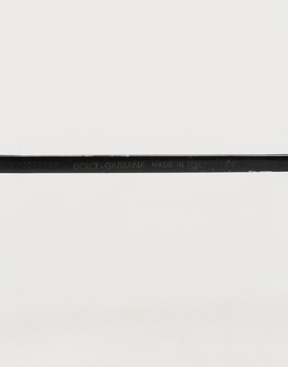 Dolce &amp; Gabbana DG2225 Sonnenbrille mit Spitzenrahmen in Schwarz und Gold mit braunem Farbverlauf