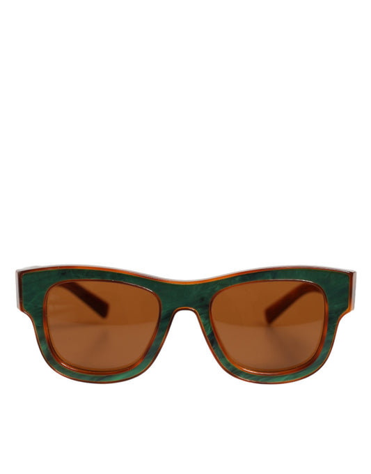 Dolce & Gabbana DG4391 Unisex-Sonnenbrille mit quadratischem Rahmen aus Acetat in Grün und Braun