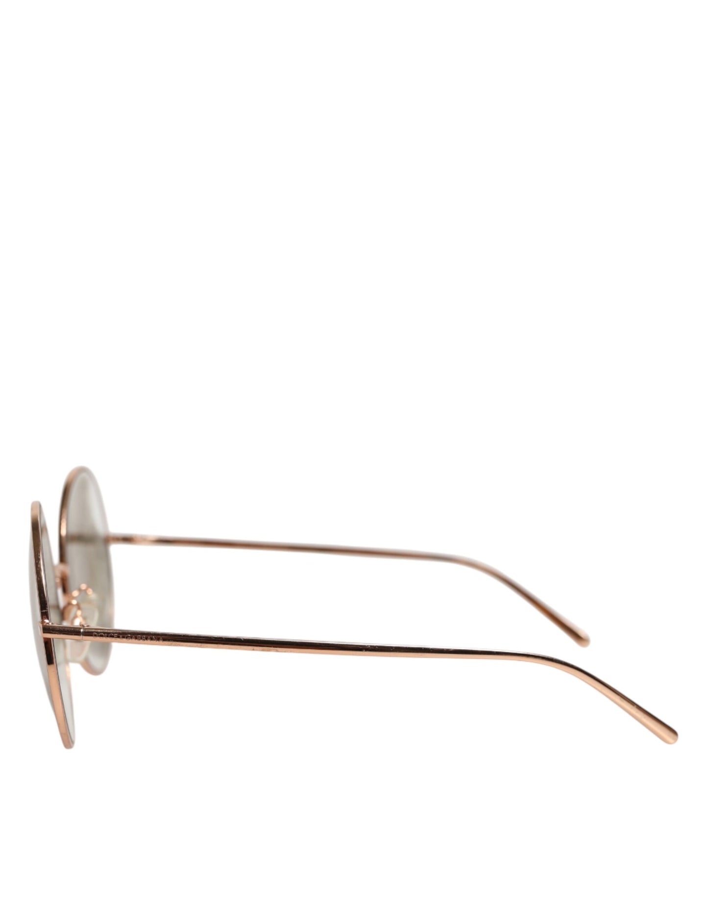 Dolce &amp; Gabbana – Sonnenbrille mit runden Gläsern und Roségoldbeschichtung
