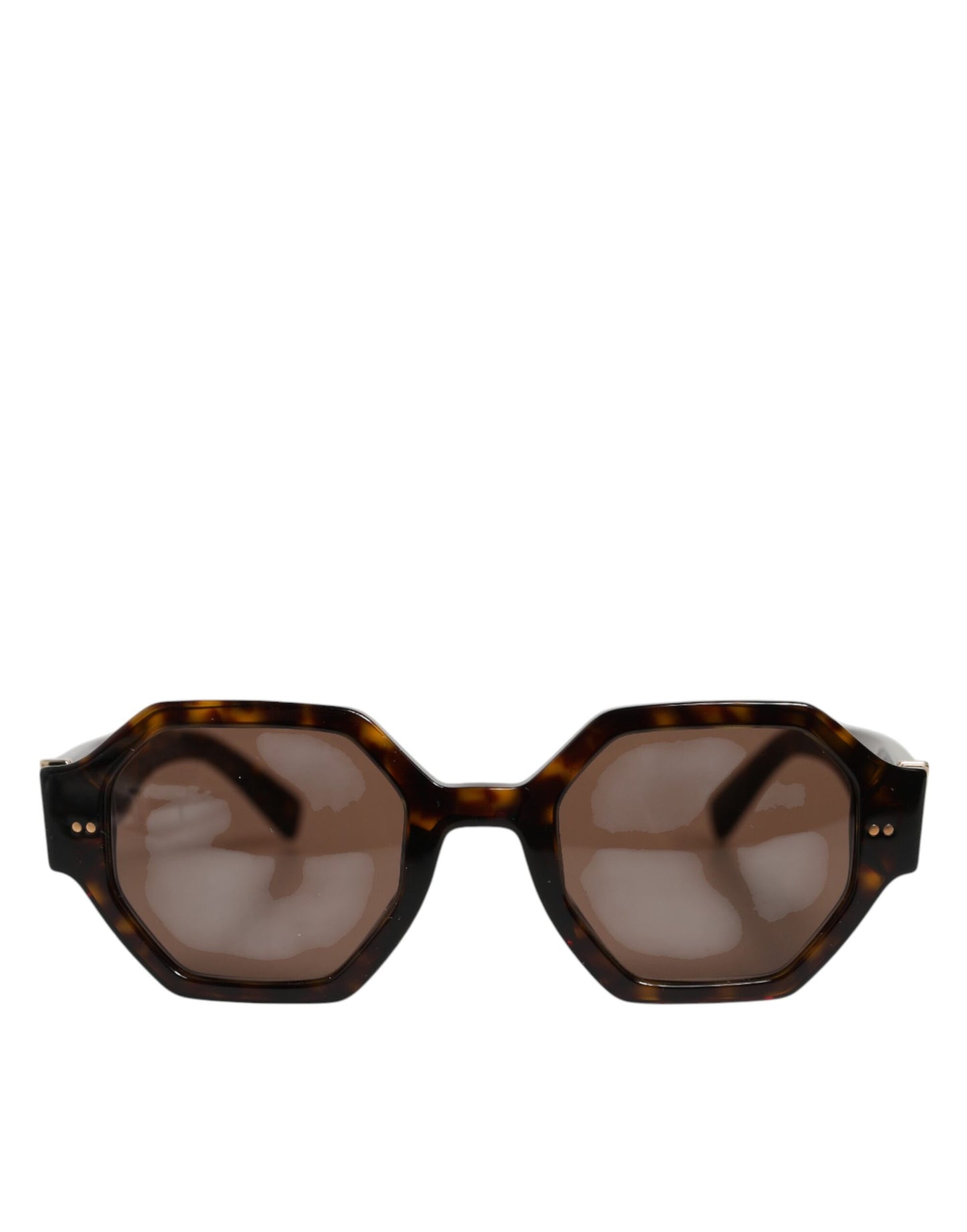 Dolce &amp; Gabbana DG4379F Sonnenbrille mit geometrischen Gläsern aus Acetat in Schildpattbraun