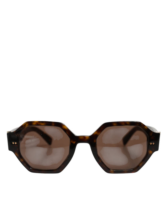 Dolce &amp; Gabbana DG4379F Sonnenbrille mit geometrischen Gläsern aus Acetat in Schildpattbraun