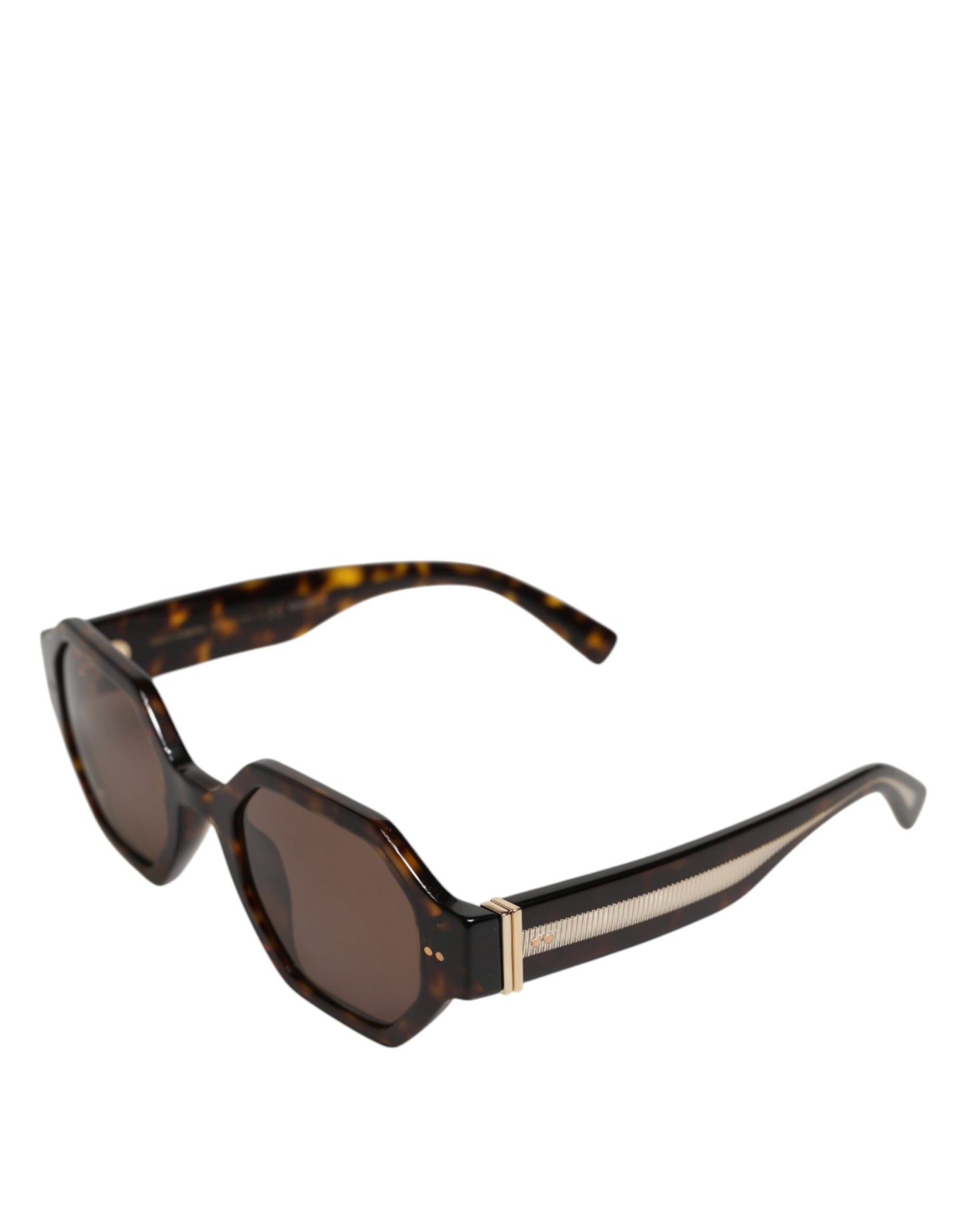 Dolce &amp; Gabbana DG4379F Sonnenbrille mit geometrischen Gläsern aus Acetat in Schildpattbraun