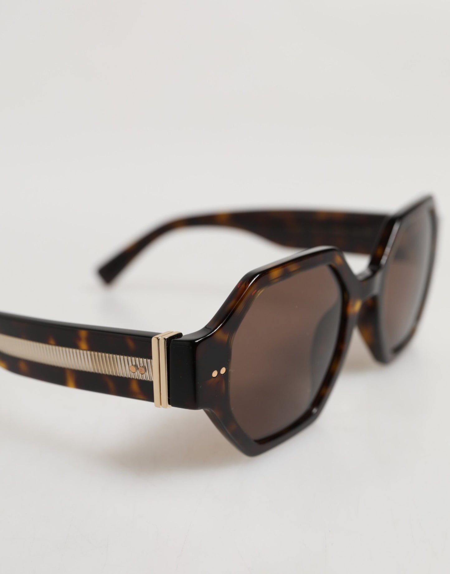 Dolce &amp; Gabbana DG4379F Sonnenbrille mit geometrischen Gläsern aus Acetat in Schildpattbraun