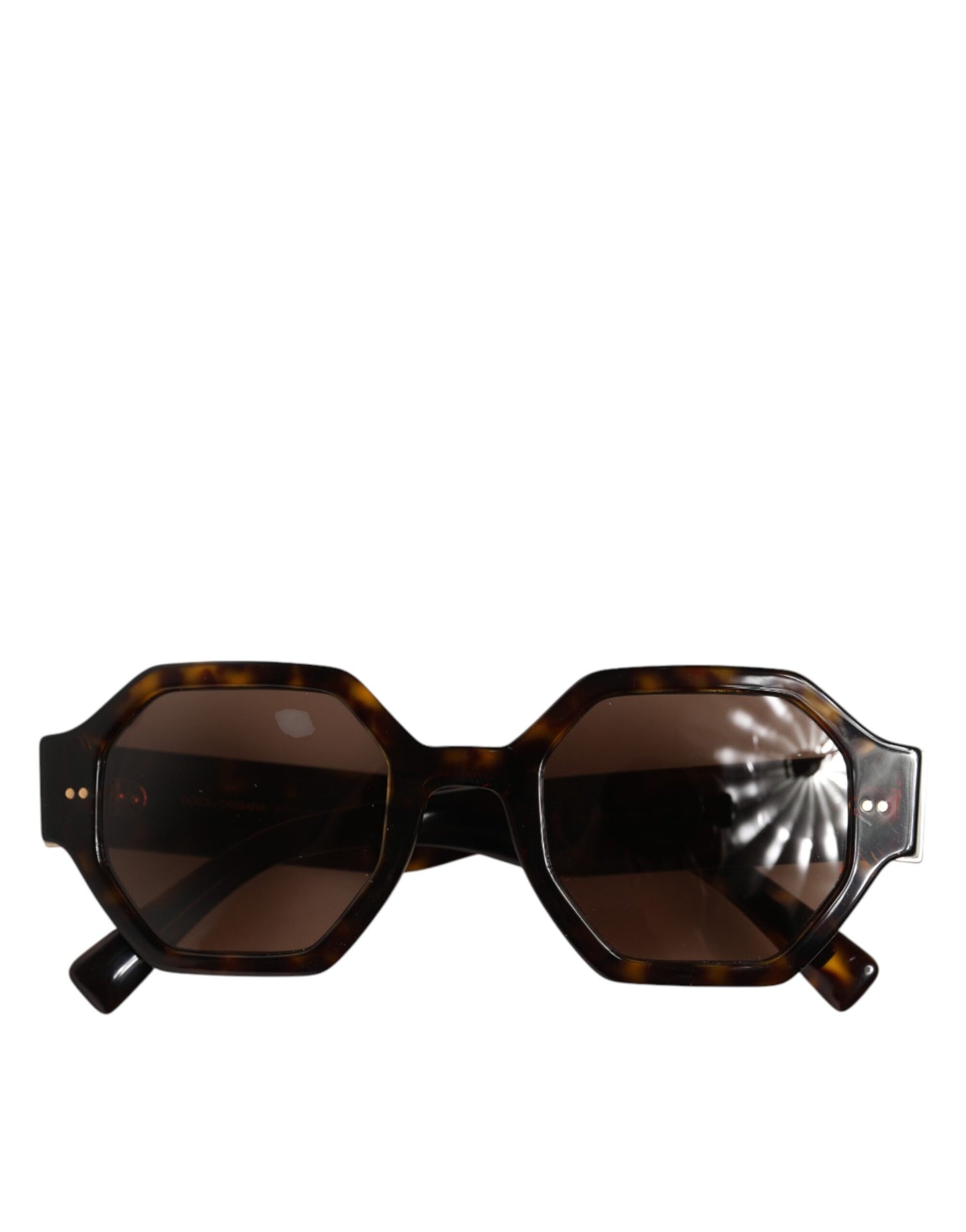 Dolce &amp; Gabbana DG4379F Sonnenbrille mit geometrischen Gläsern aus Acetat in Schildpattbraun
