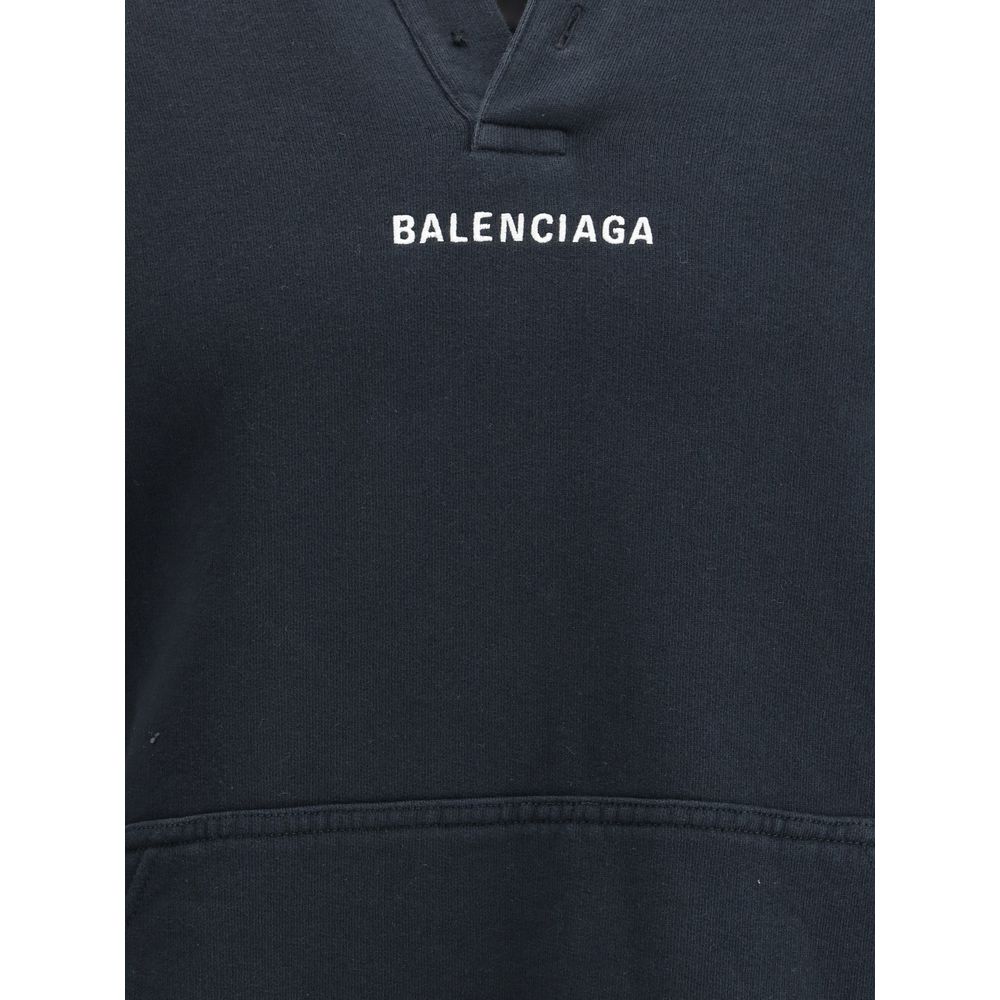 Balenciaga Schwarzes Baumwoll-Sweatshirt