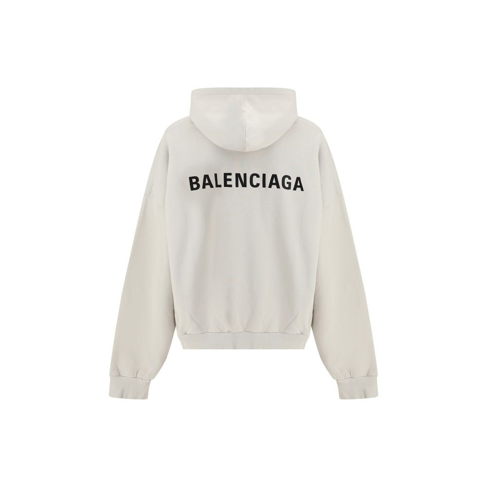 Balenciaga – Mittelgroßer Hoodie mit Rückenausschnitt