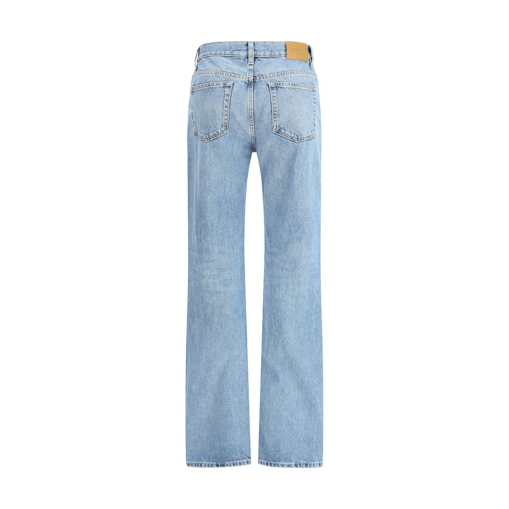 Saint Laurent NICO Low-Rise-Jeans aus Bahamas-Denim